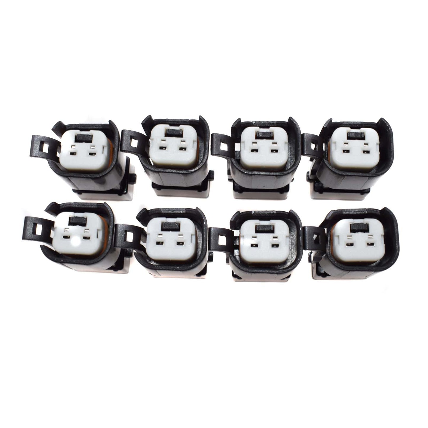 8-Pack EV6 and EV14 Female to EV1 Male Fuel Injector Connector Adapter Plug - v