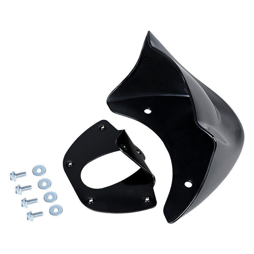 Gloss Black Front Fender Bottom Spoiler Mudguard Cover for Harley Dyna 2006-2017 Q