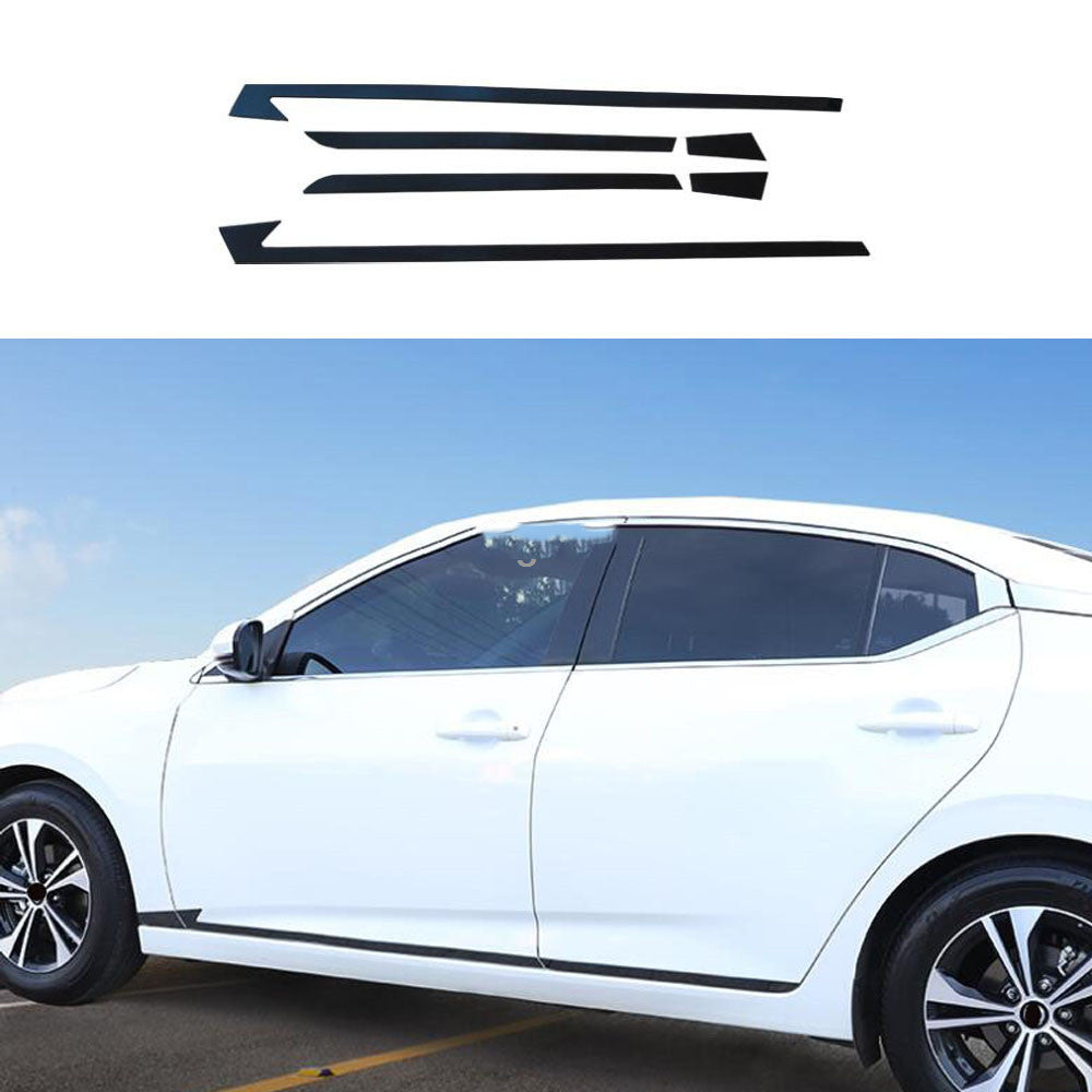 for Nissan Sentra 20-2023 Black titanium Side Door Body Molding Cover Trims 6PCS
