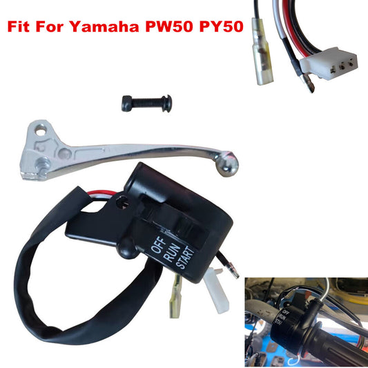 Motorcycle Pocket Bike PW50 Throttle Handle Starter Kill Switch Brake Lever - n
