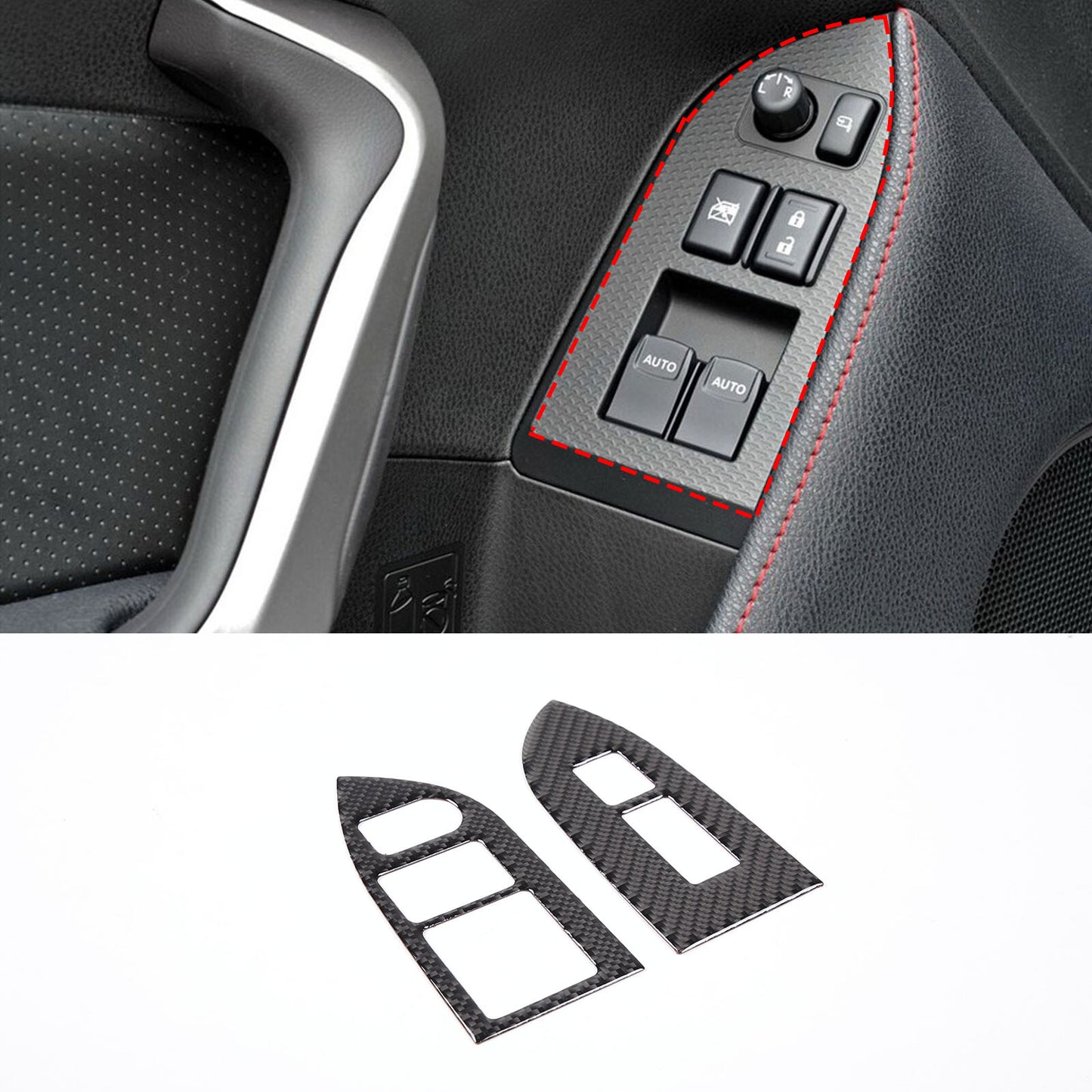 Carbon fiber window lift switch cover suitable for 86 and for Subaru BRZ 17-19- n