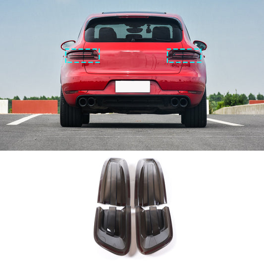 Smoked taillight cover trim exterior suitable for Porsche Macan 2015 - 2018 4 pieces