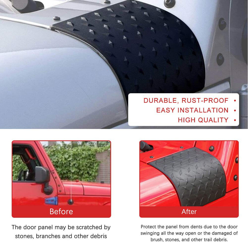 2 x Body Armor Cowl Cover Trim Exterior Accessories for 2007-18 for Jeep for Wrangler JK