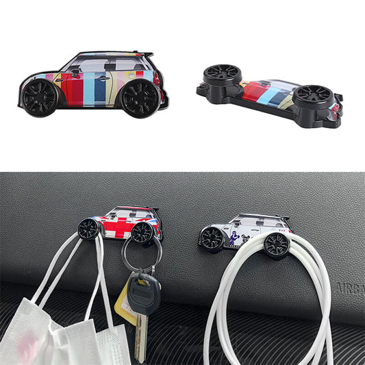 for MINI Cooper Car Model Hooks Dashboard Storage Sticker Cable Line Holder Q