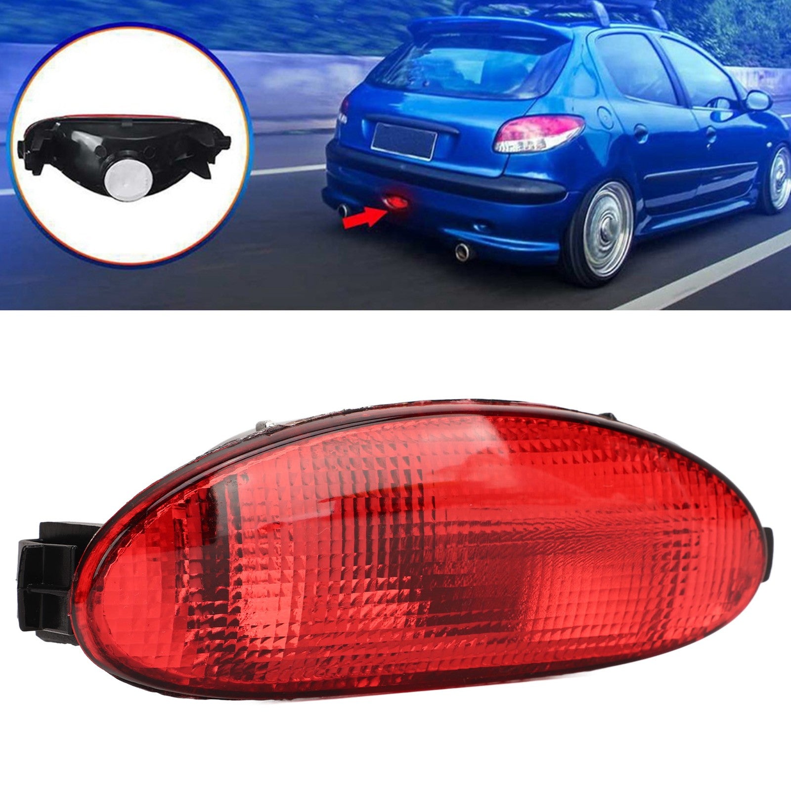 Rear Fog Light Lamp Energy Saving Wearresistant 6351K5 Rear Fog Lamp Waterproof
