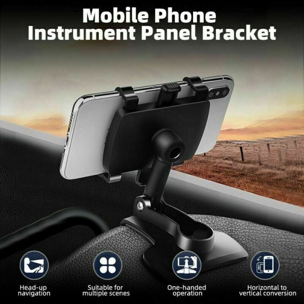 1x 360° Mount Holder Car Dashboard Sun Visor Mirror Stand For Cell Phone GPS New n