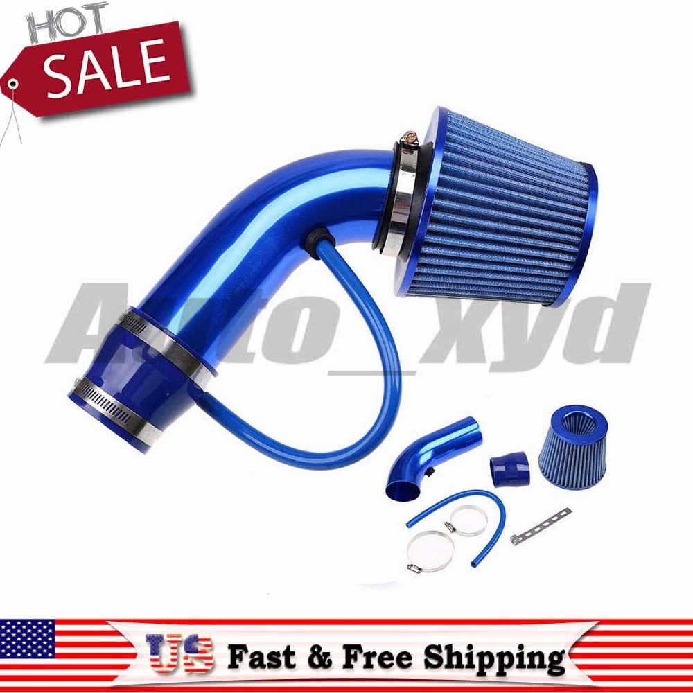 Red 3-inch 76mm air filter kit, intake hose, aluminum alloy, automotive universal XYD Q