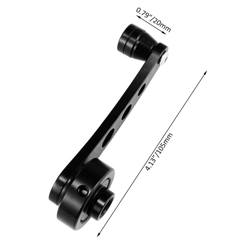 Pair of General Motors black billet aluminum manual door and window winding crank handles