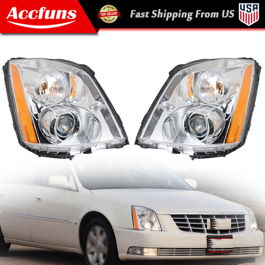 High-intensity discharge/xenon headlights for driver and passenger sides, suitable for 2008-2011 for Cadillac DTS headlights. n