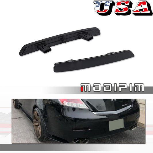 Smoke lens rear bumper reflector light one pair 2 piece set for 2012 2013 for Acura TL- v