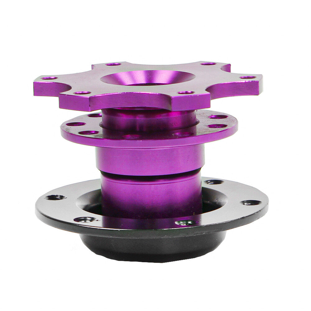 6 Holes Steering Wheel Quick Release Short Hub Adapter Snap Off Kits Purple