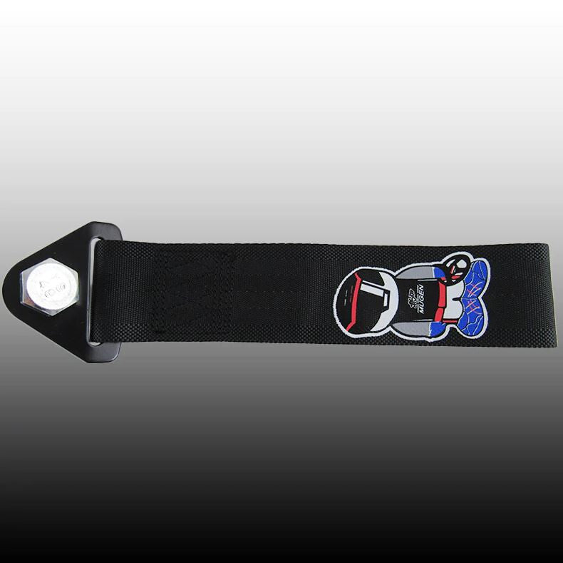 Car tow cover, trunk boot, bumper, tow hook, black, for Mugen General