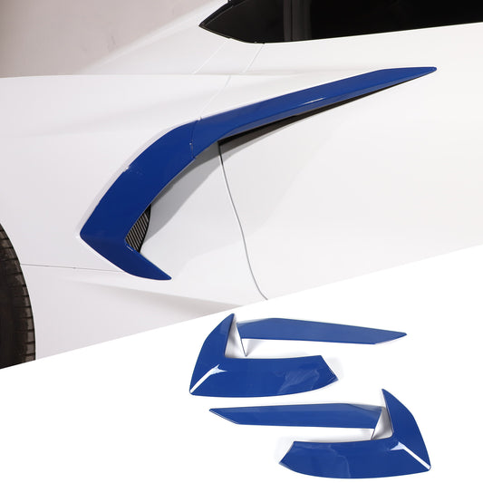 Suitable for Chevrolet for Corvette C8 Z51 2020 - 2024 BlueSide Vent Inlets Door Spoon Trim L&R