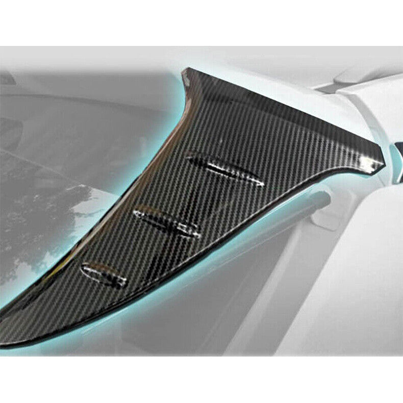 for Hyundai Kona 2018-2023 Carbon Fiber Rear Window Spoiler Side Wing Cover trim