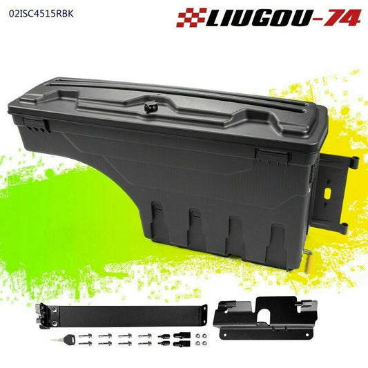 Bed Storage Box Tool Box Right Side Fits 07-18 for Silverado for GMC for Sierra - v
