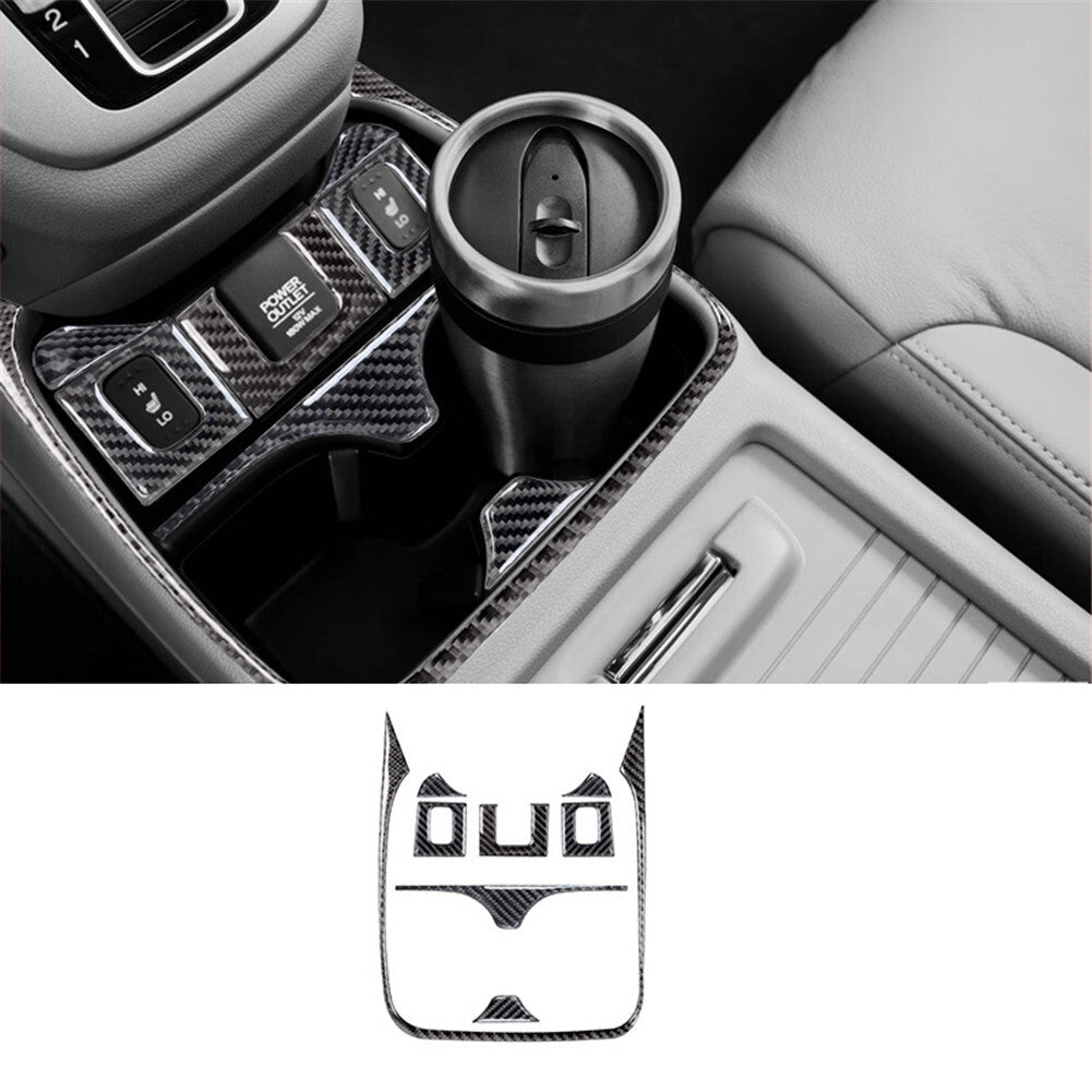 Red Carbon Fiber Warning Light Frame Cover Trim For W203 2005-2007 v