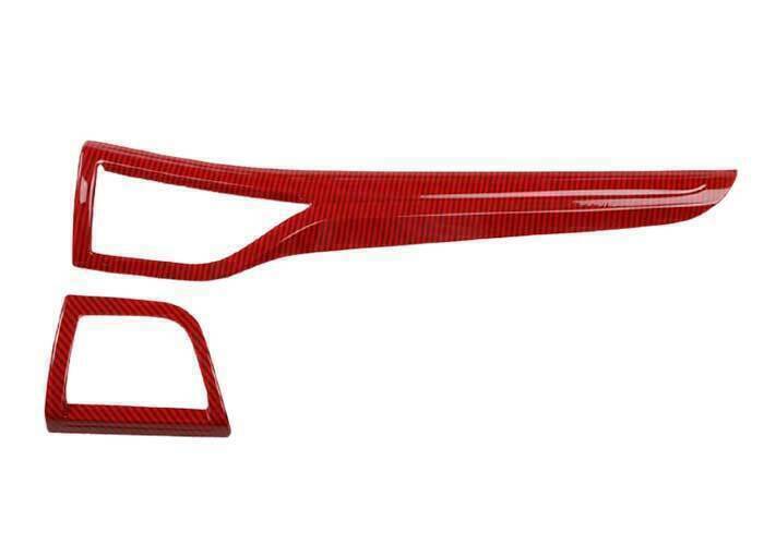 2X Red Carbon Fiber Console Air Outlet Vent Trims for Ford Mondeo Fusion 13-2020