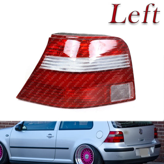 The left rear taillight has no bulb and is applicable to for Volkswagen for Golf 4 MK4 models from 1998 to 2005.