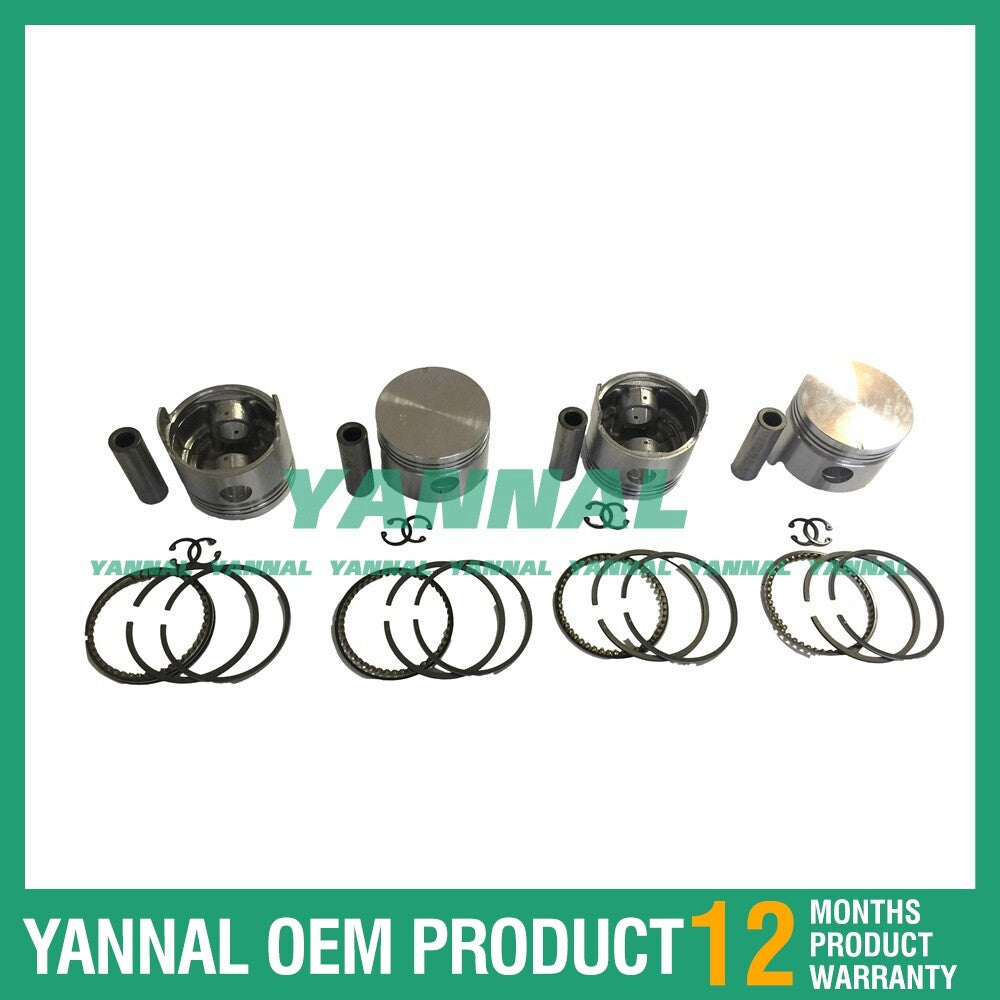 4-piece standard for Toyota diesel engine piston and ring set (4P)