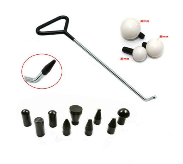 Car Tools Push Rods Spring Steel Kit Paintless Dent Repair Hail Removal Tool v