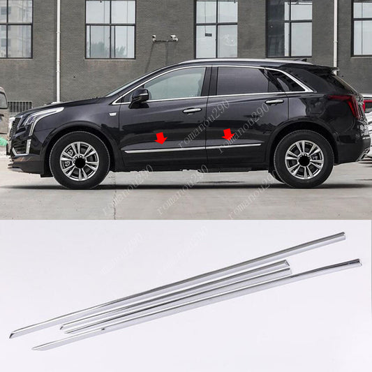 for Cadillac XT5 2017-2020 ABS Chrome Side Door Body Skirt Molding Cover Trims