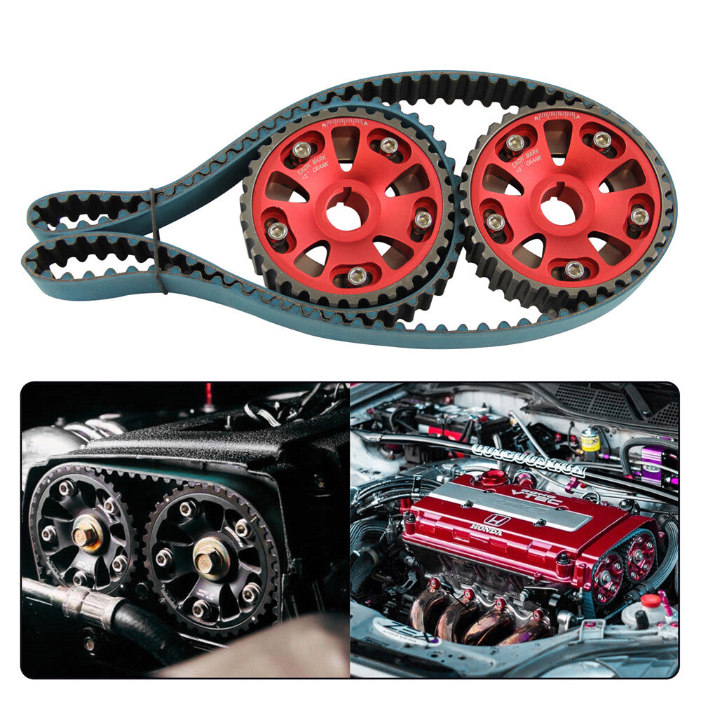 Timing Belt + Cam Gear for Honda for Civic Si 99-00 Del Sol 94-97 B16 B16A B16A2 Red