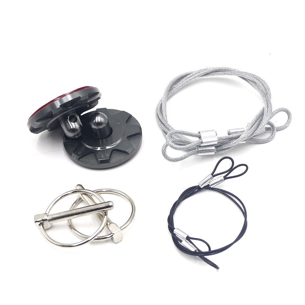 Black aluminum car racing cover pin lock appearance universal cover pin plate kit