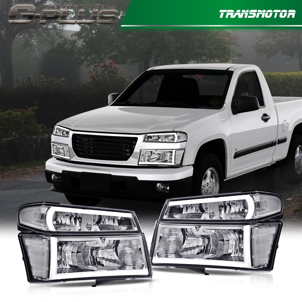4-pack headlight assembly fits 2004-12 for GMC for Canyon / for Chevy Colorado anti-collision lights - v