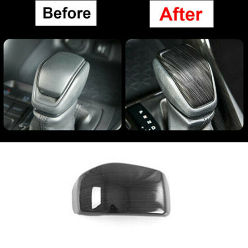 Black Brushed Inner Gear Shift Knob Decor Cover Trim for Toyota RAV4 2019-2023