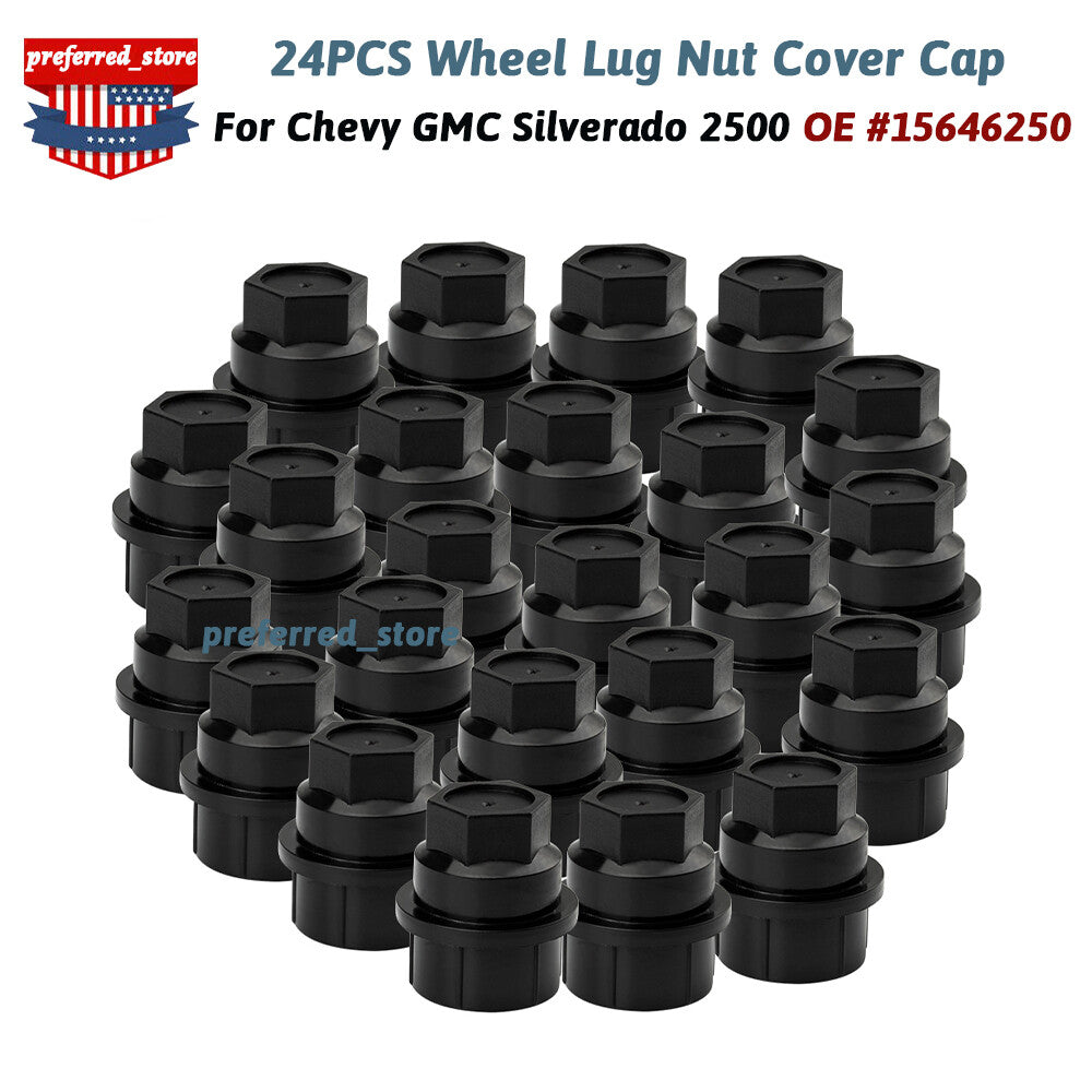 24x wheel lug nut insert caps for K3500, for GMC Savana 1500, 2500- v