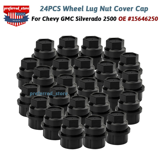 24x wheel lug nut insert caps for K3500, for GMC Savana 1500, 2500- v