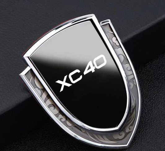 Metal stickers, badges, and logos for Audi for A4 side fenders - Black 2-piece set