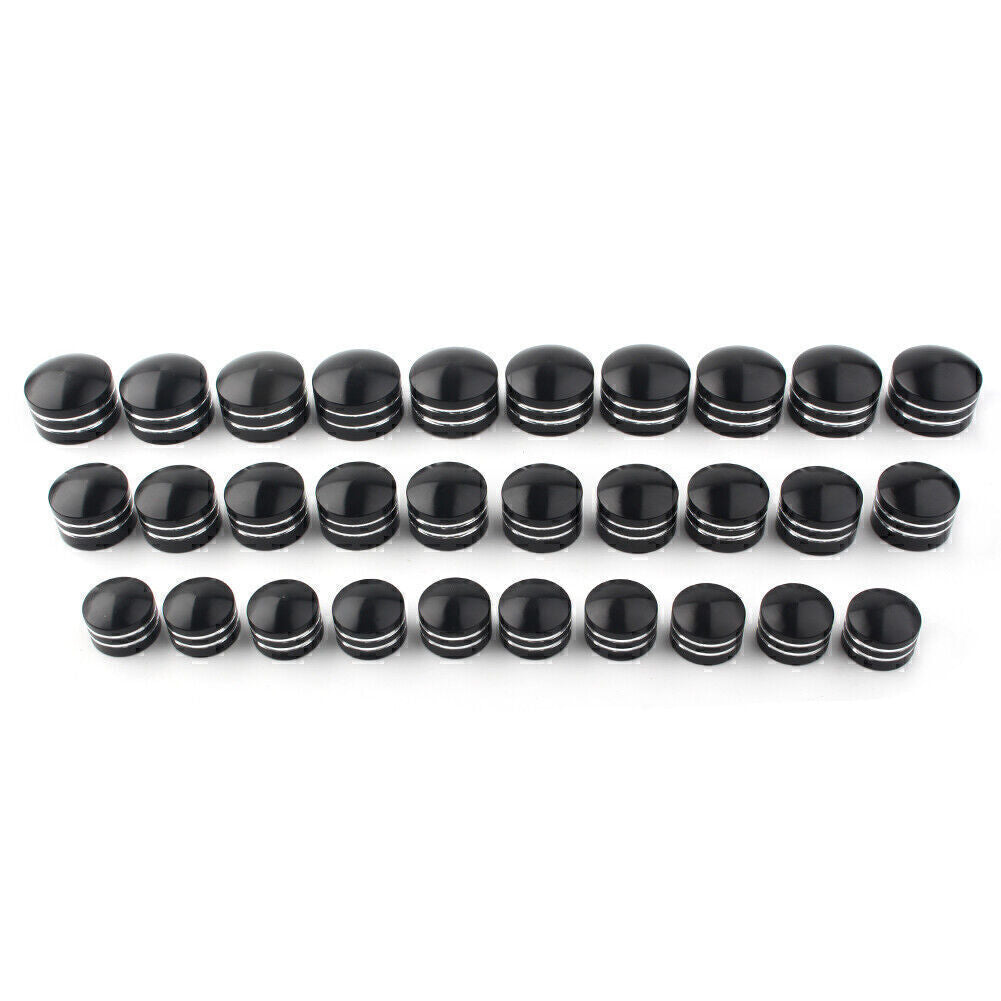 10pcs Black CNC Inner 9mm-13mm Schrauben Motor Bolt Topper Caps Cover for Harley Q