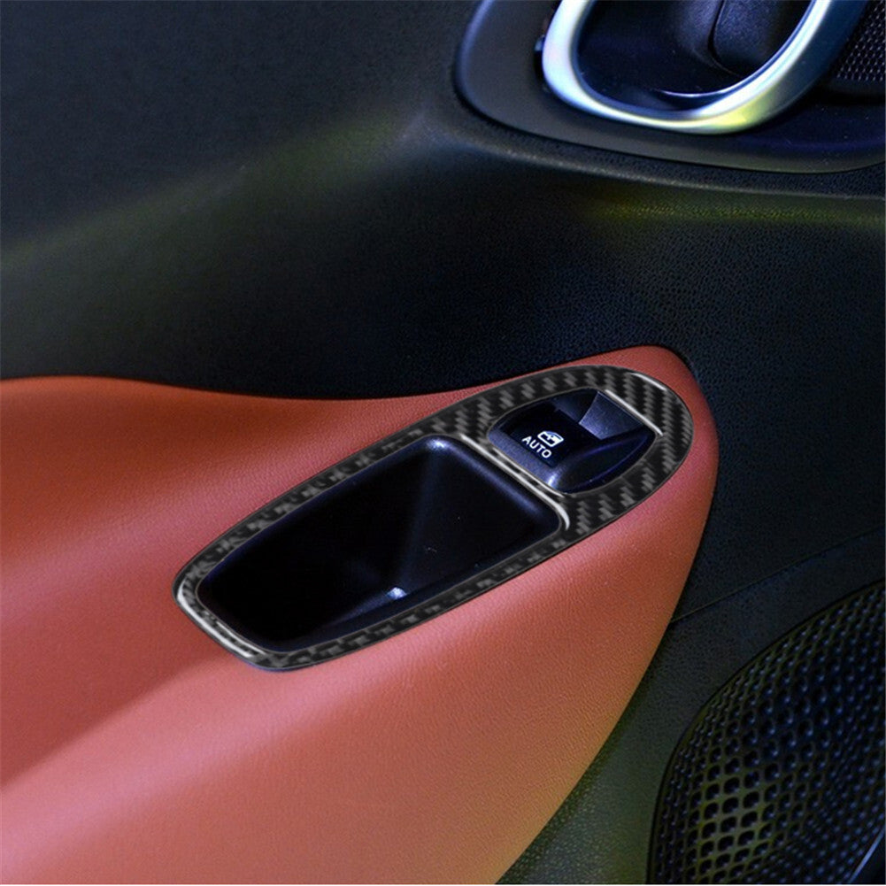 4x Carbon Fiber Door Handle Decorative Cover Trim For Sonic 2012-2016 v