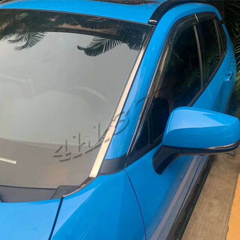 4X Chrome Front Windshield Moulding Side Trim Strips for TOYOTA RAV4 2019-2022
