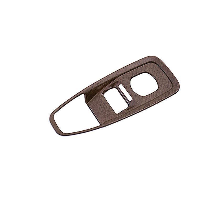 for Volvo S60 2019-2023 Brown Wood Grain Electronic Handbrake Cover Trim 1PCS