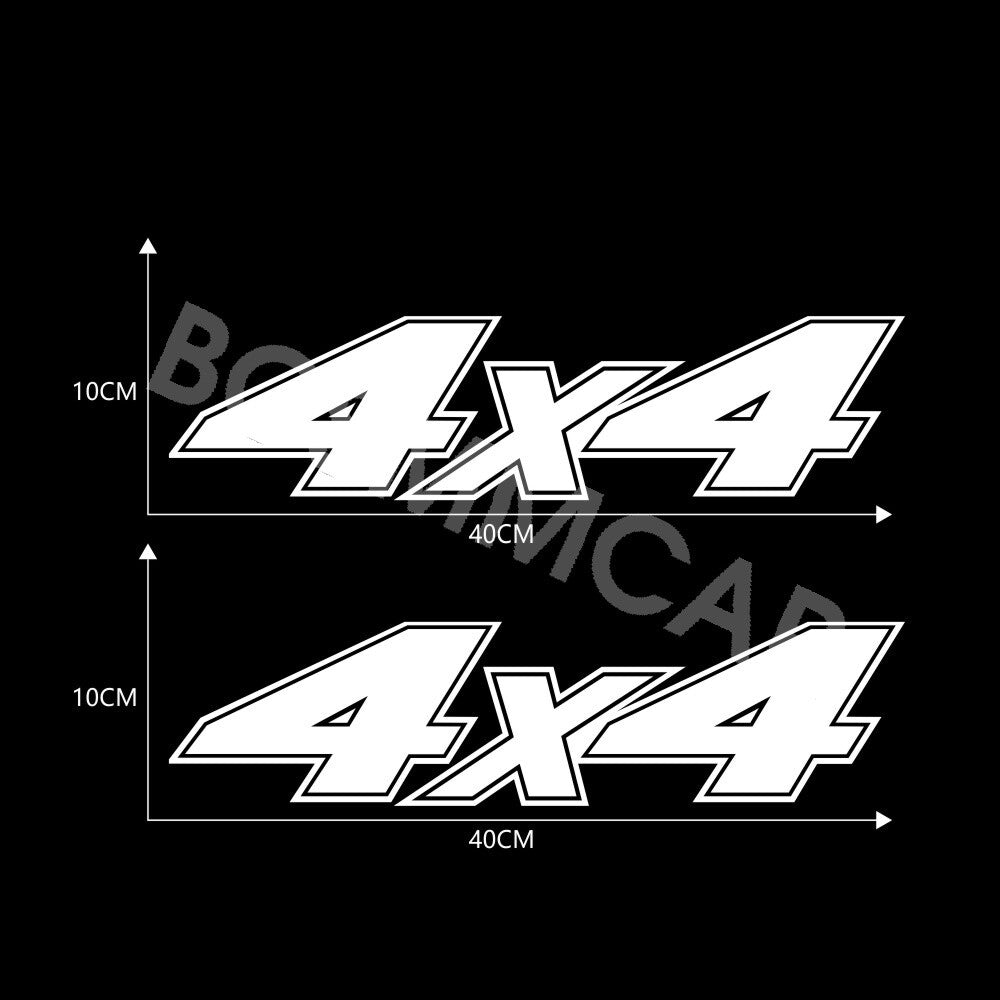 4x4 Sport Bedside Vinyl Decal Decoration Side Door Accessories Waterproof White