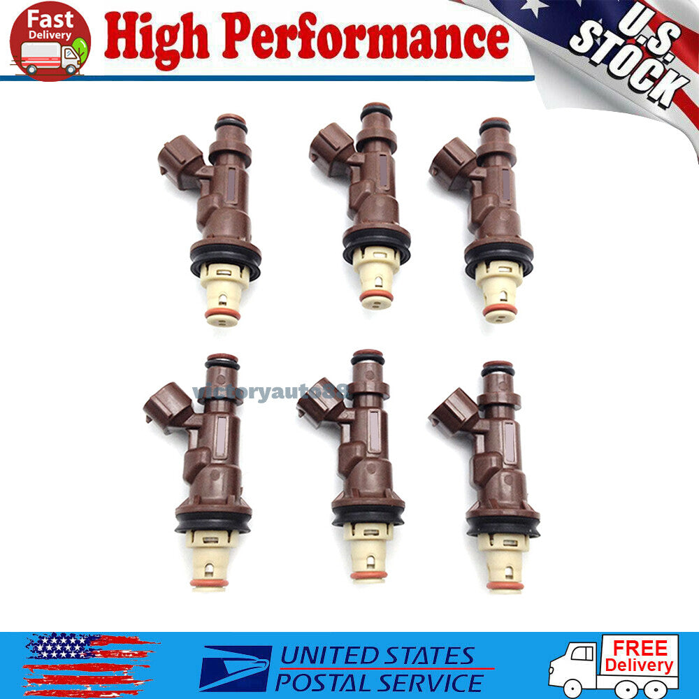 Six fuel injectors for Toyota Tacoma Tundra 4Runner V6 99-04 23250-62040 FJ585