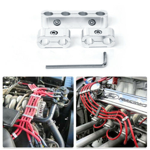 Aluminum alloy engine spark plug wire separator clip set suitable for 8mm, 9mm, 10mm...