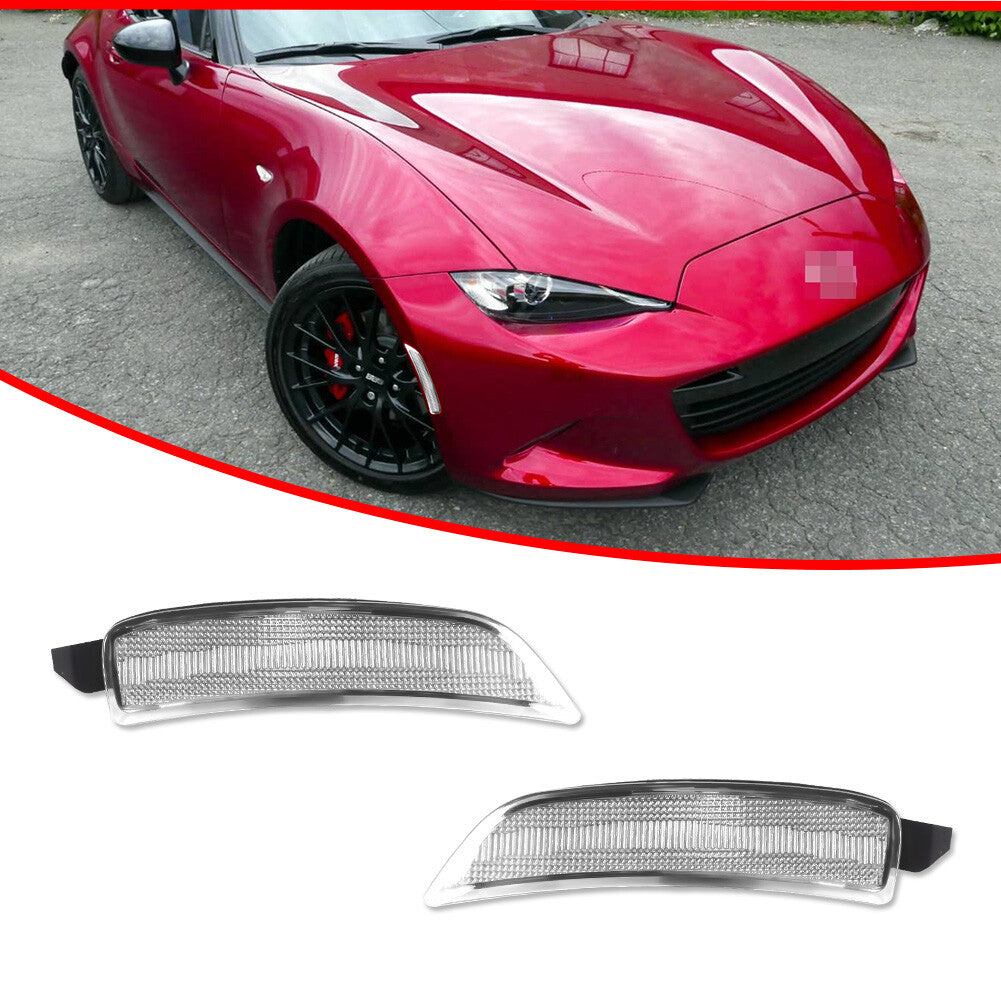 Pack Clear Front Side Marker Light Housing Kit for for Mazda MX-5 Miata 2016-2022- v