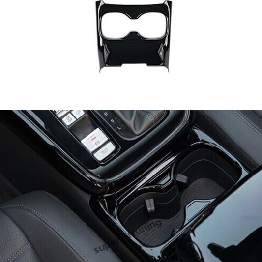 Glossy Black Center Console Water Cup Holder Frame for Honda CRV CR-V 2023-2024