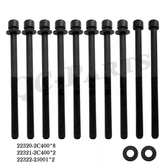 G4KJ engine cylinder head bolts 22320-2C400 are suitable for HYUNDAI for Kia 2.0L and 2.4L engines. Q