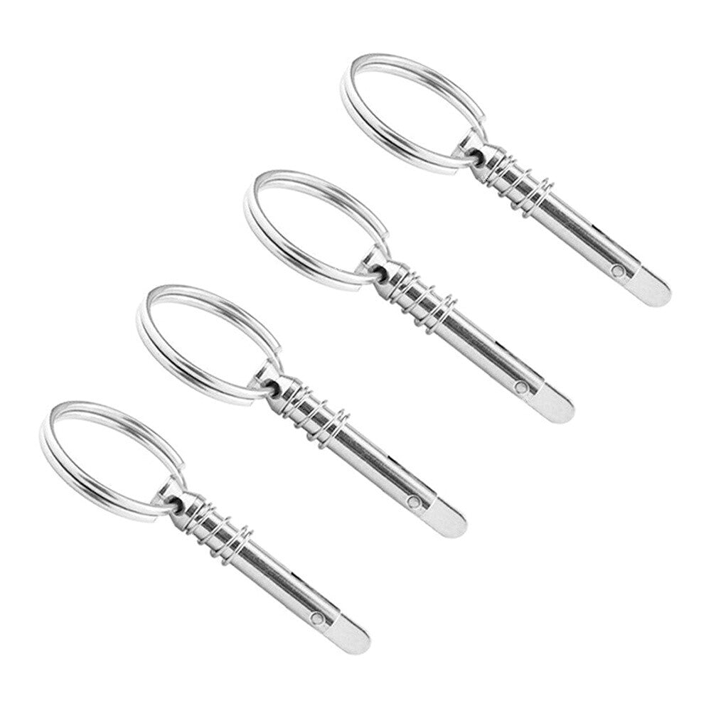 4Pcs Stainless Steel Quick Release Pins 1/4 With Pull Ring For Boat Bimini Top Q