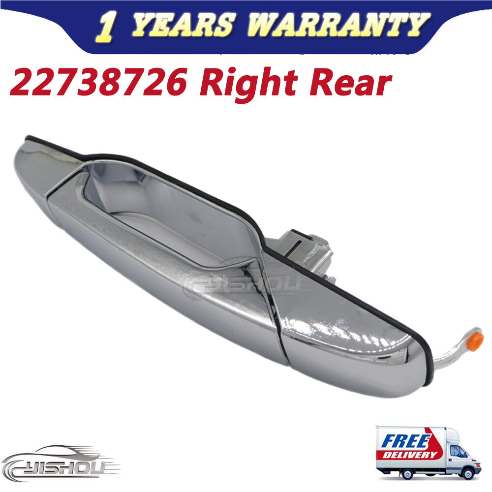 New Rear Right Passenger Side Chrome Exterior Door Handle for 07-2013 for Chevy for GMC
