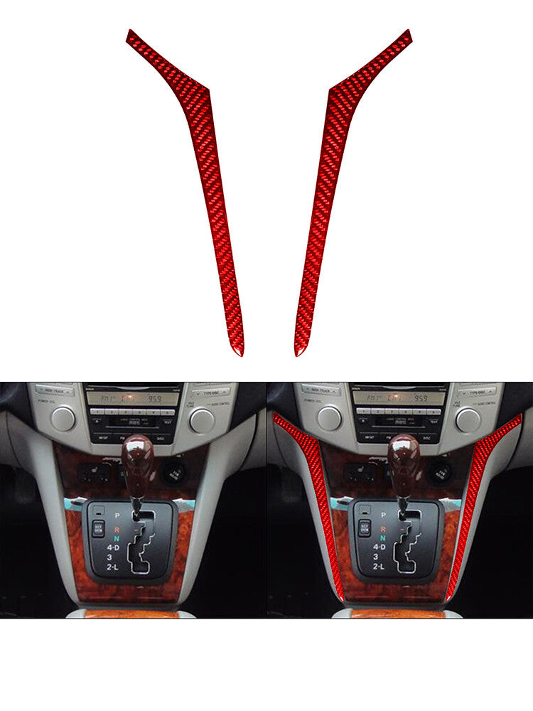 for Audi Q5 2018+ Red Carbon Fiber Interior Central Console CD Frame Cover Trim v
