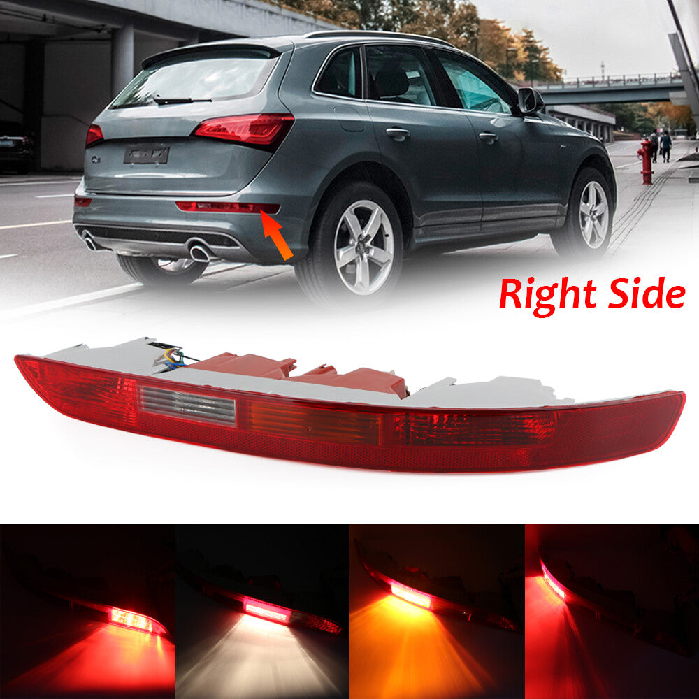 Right rear light bumper reflector, tail fog light with bulb, suitable for 2009-15 for Audi Q5.