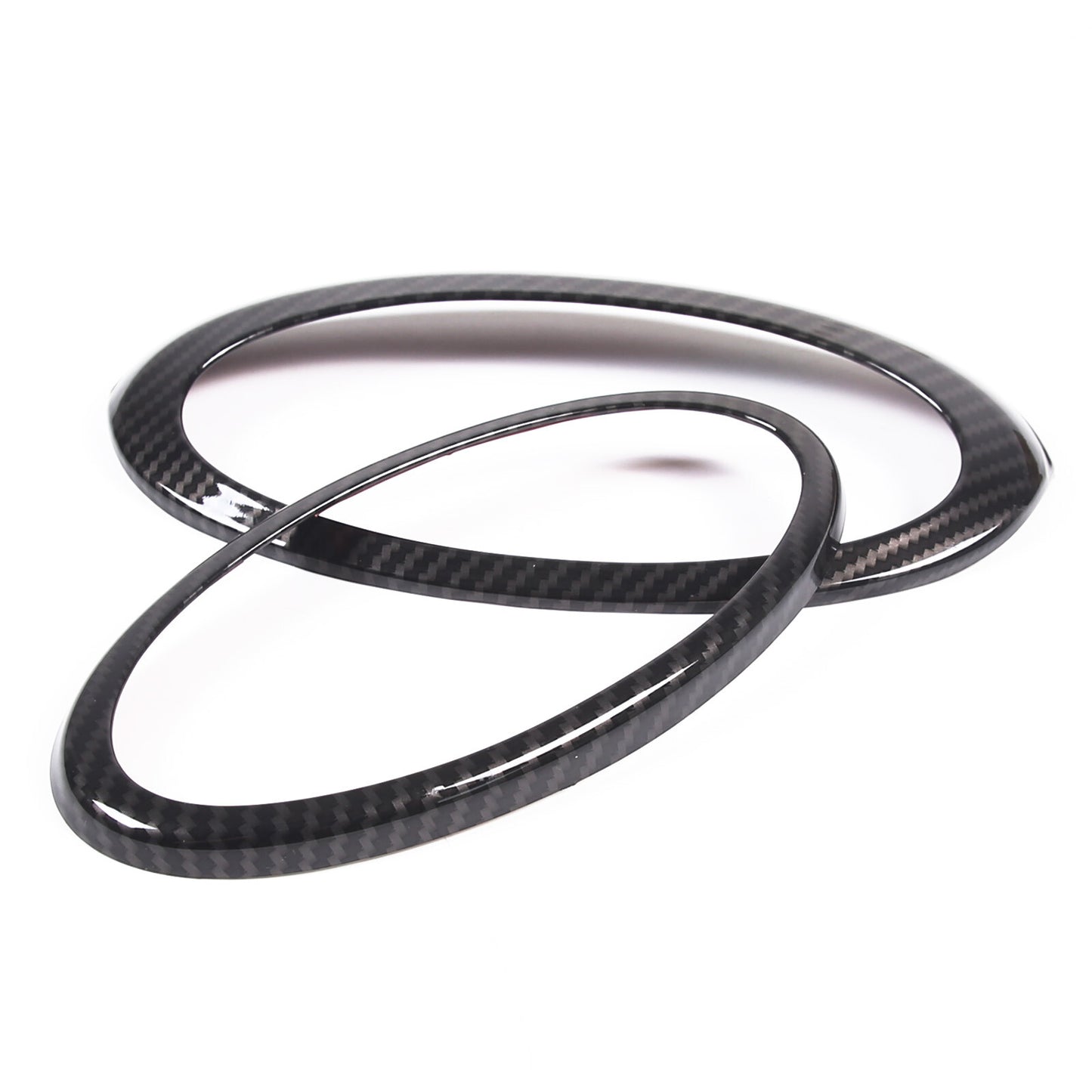 Carbon fiber ABS front and rear badge ring covers for Subaru Forester 2013-18 n