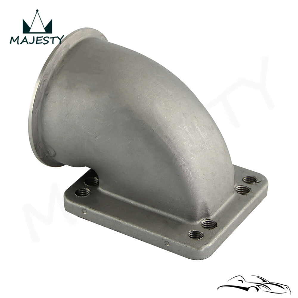 76mm 3 Vband 90 Degree Cast Steel Turbo Elbow Adapter Flange For T3 T4 Turbo