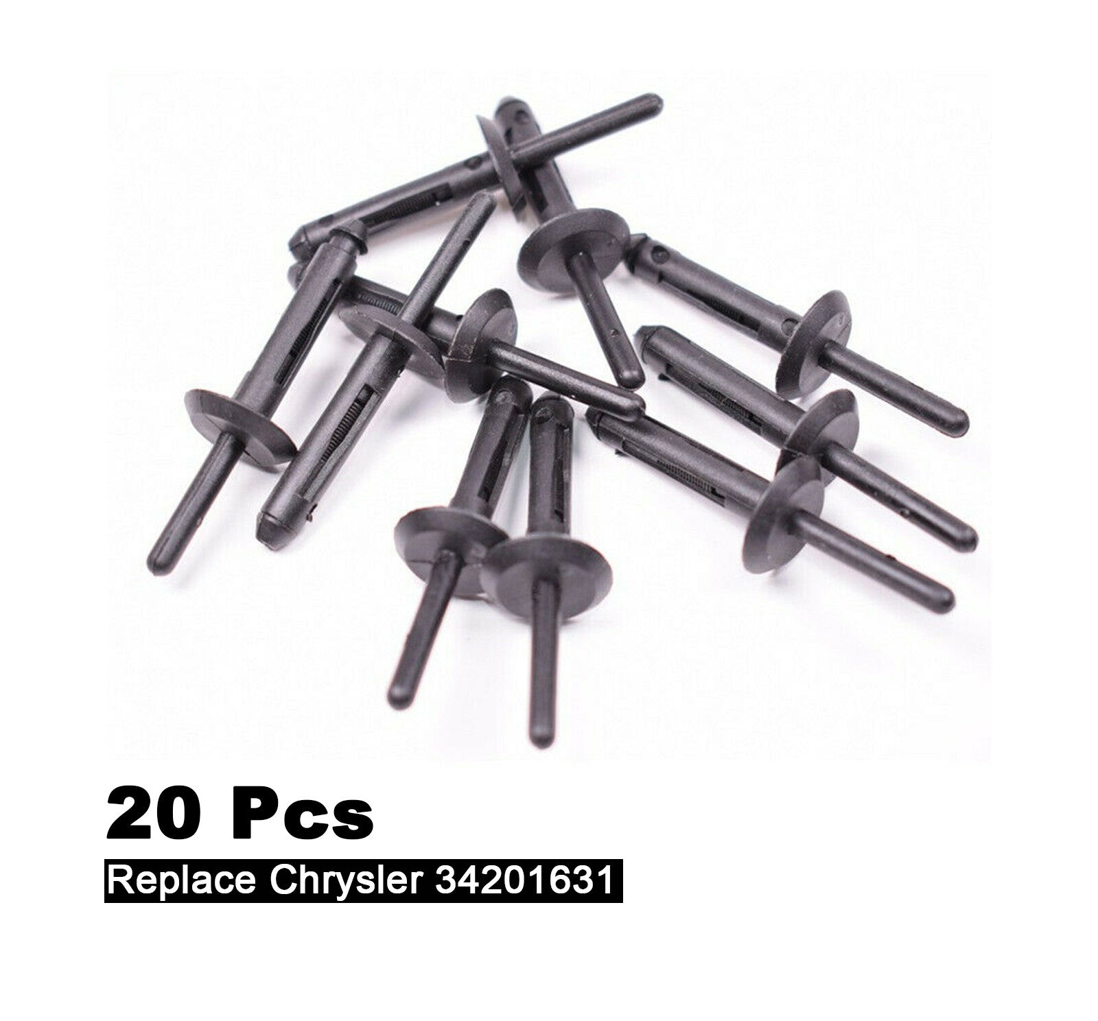 20x Fender Bumper Blind Rivet Clips Retainer Fastener Fits for Jeep for Chrysler