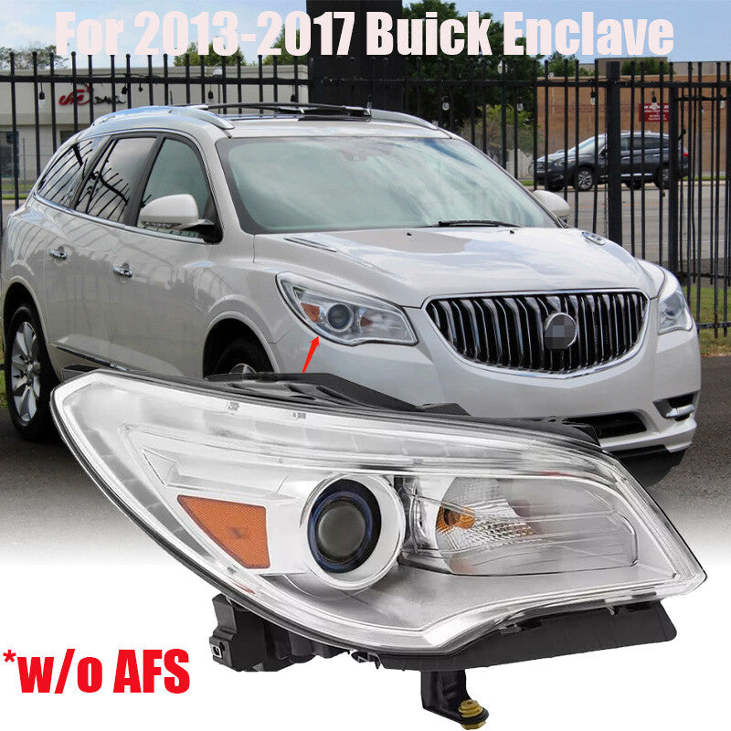HID/Xenon w/o AFS Projector Headlight Passenger Side For 2013-2017 for Buick Enclave n